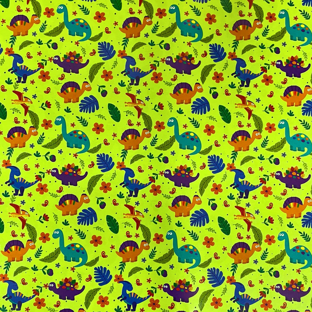 Gift Wrapping Paper Single Sheet 50 x 70cm - Dino