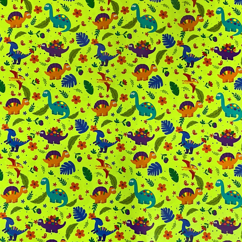 Gift Wrapping Paper Single Sheet 50 x 70cm - Dino