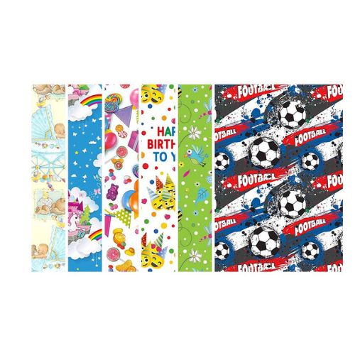 Florio Gift Wrapping Paper 0.7 x 2m x 1pc Assortment Baby