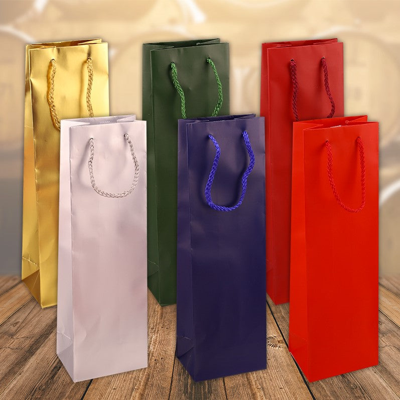 Florio Christmas Bottle Bag 39 x 12cm - Bordeaux