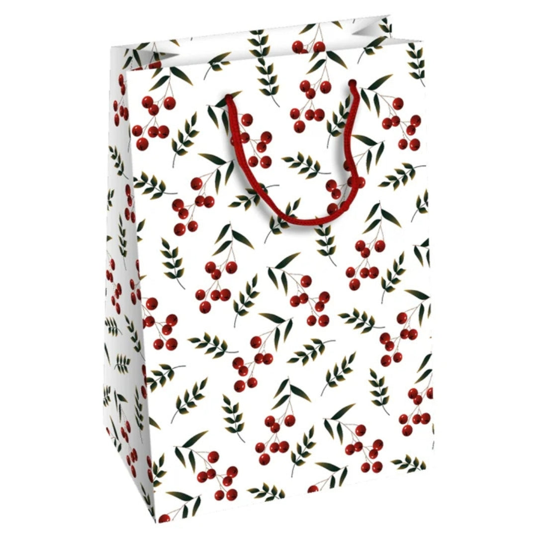 Florio Christmas Bag Medium 35 x 25cm - Red Flock
