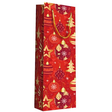 Florio Christmas Bottle Bag 39 x 12cm - Jingle Bells