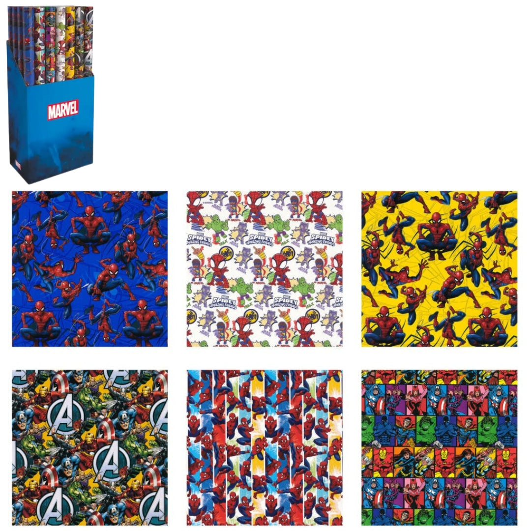 Marvel Gift Wrapping Paper Roll 0.7 x 2m x 1pc Assortment