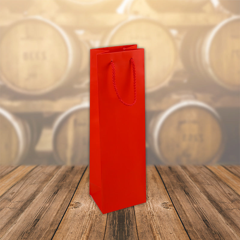 Florio Christmas Bottle Bag 39 x 12cm - Red