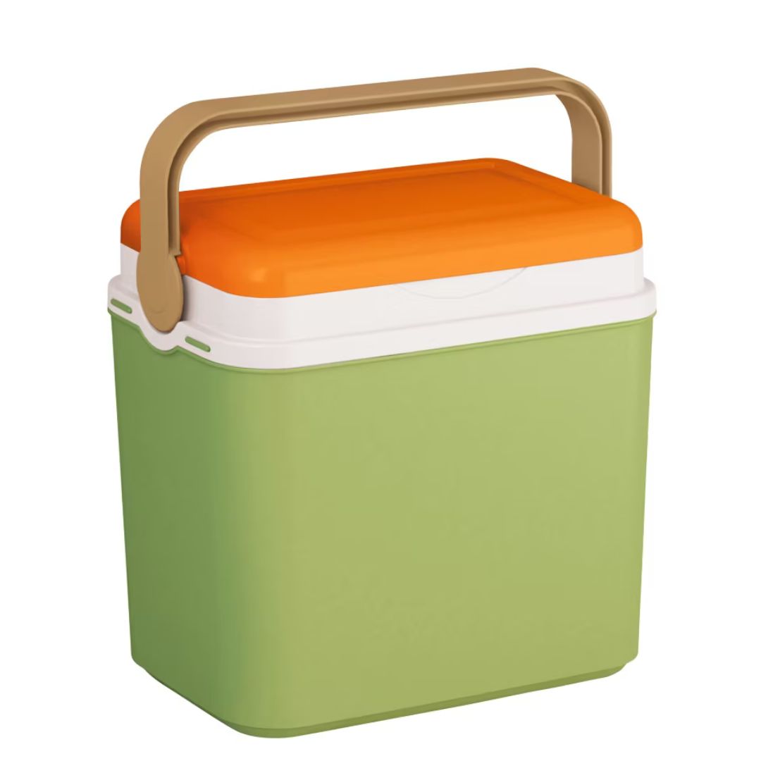 Portable Cooler Green/Orange 10L / 30 x 19 x 28 cm