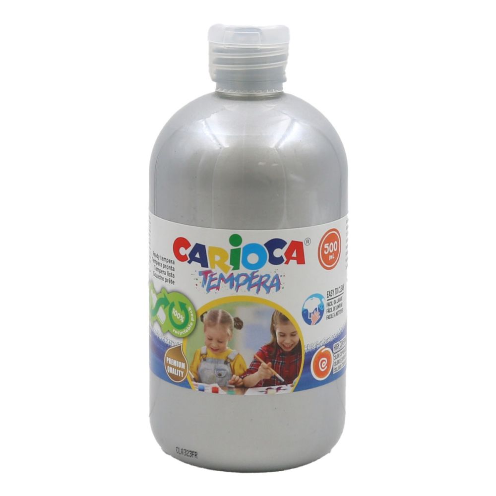 Carioca Tempera Poster Paint 500ml - Silver