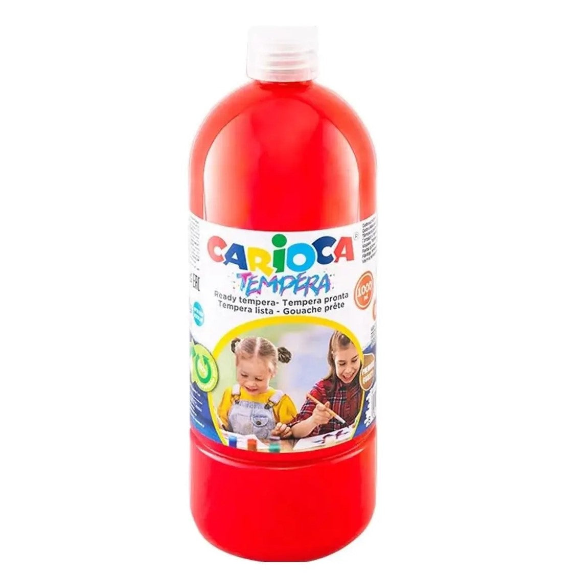 Carioca Tempera Poster Paint 1000ml - Vermillion Red