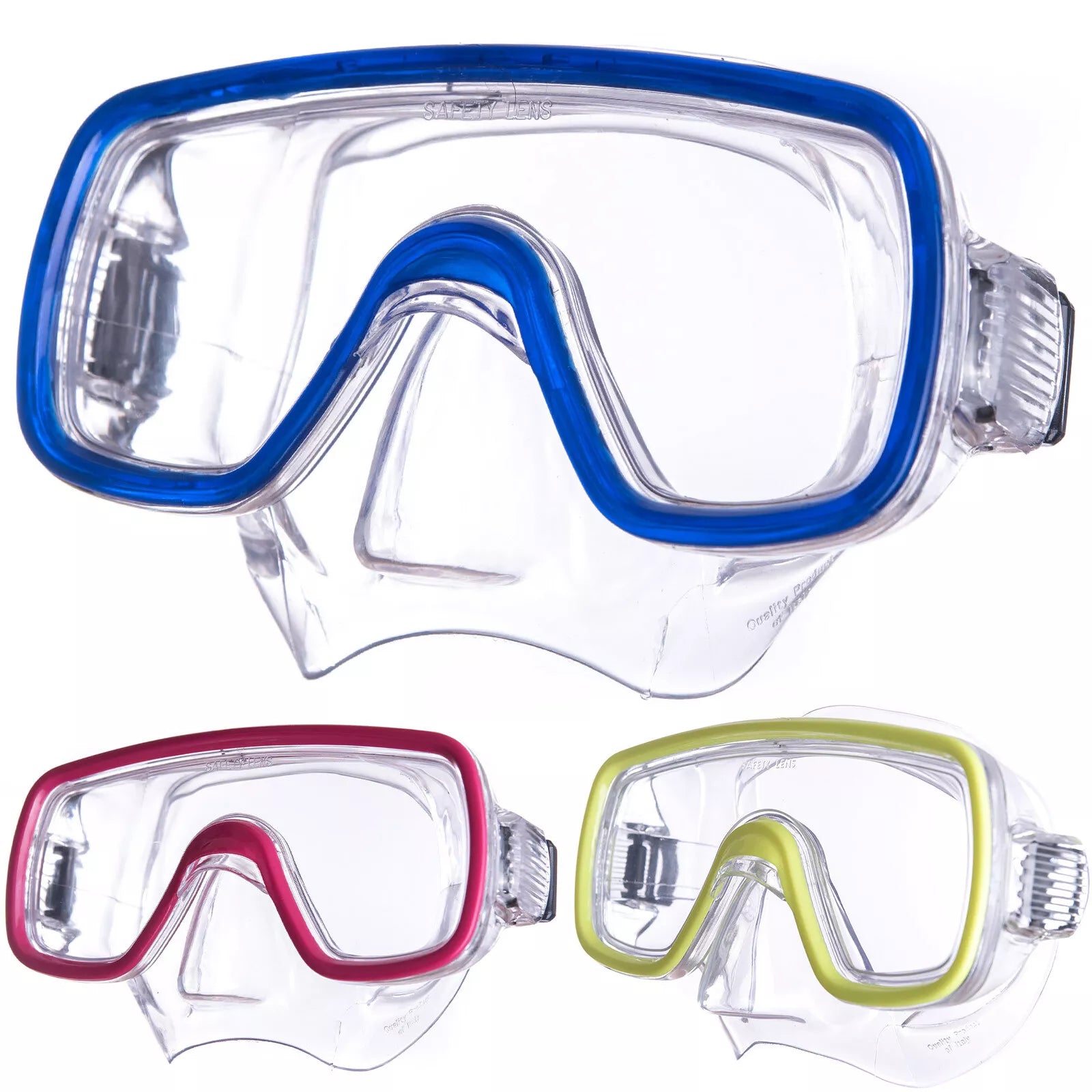 Salvas Domino Junior Diving Mask Transparent/Colour x 1pc Assortment - Small