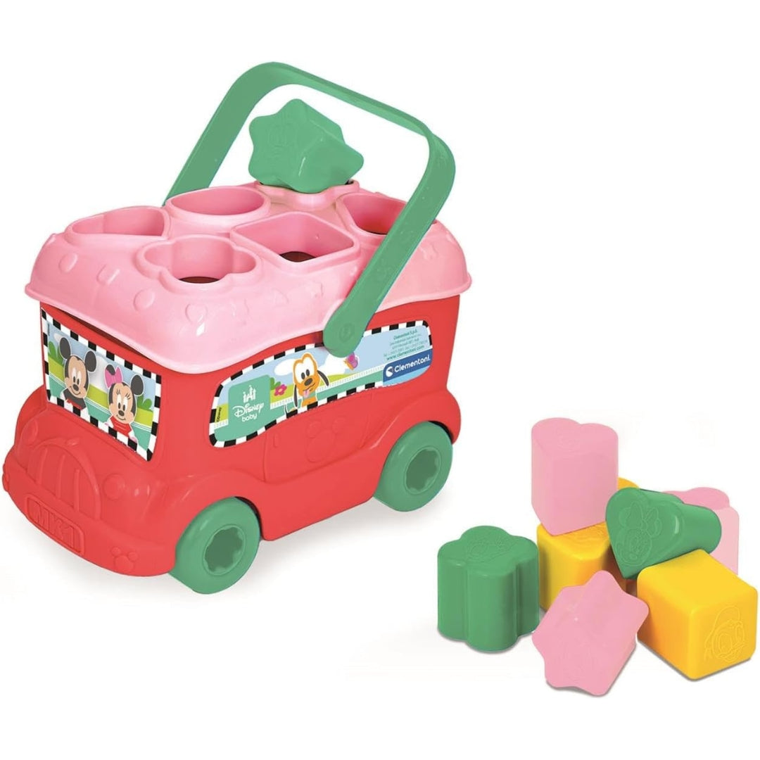 Clementoni - Disney Baby - Shape Sorter Bus - Minnie +10m