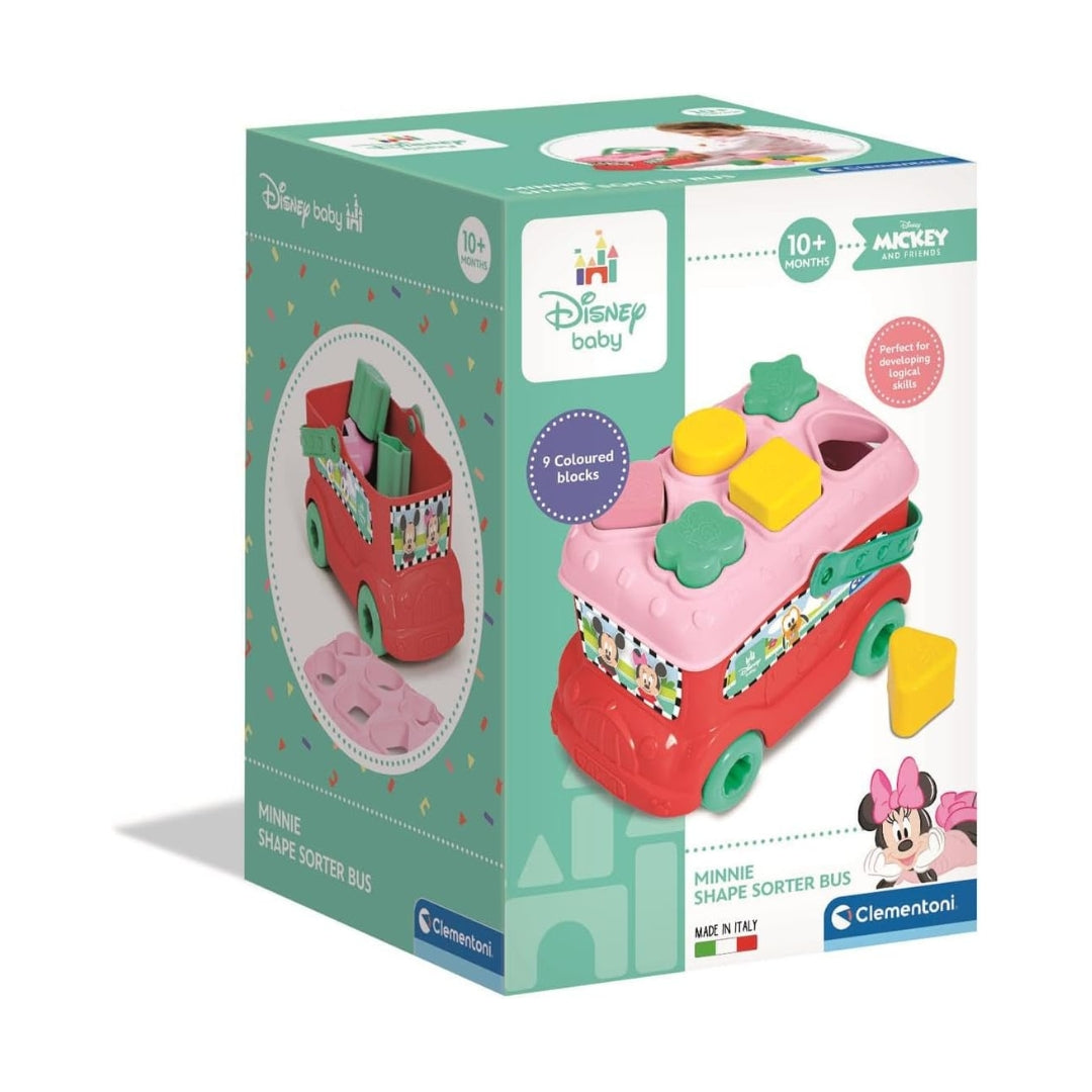 Clementoni - Disney Baby - Shape Sorter Bus - Minnie +10m