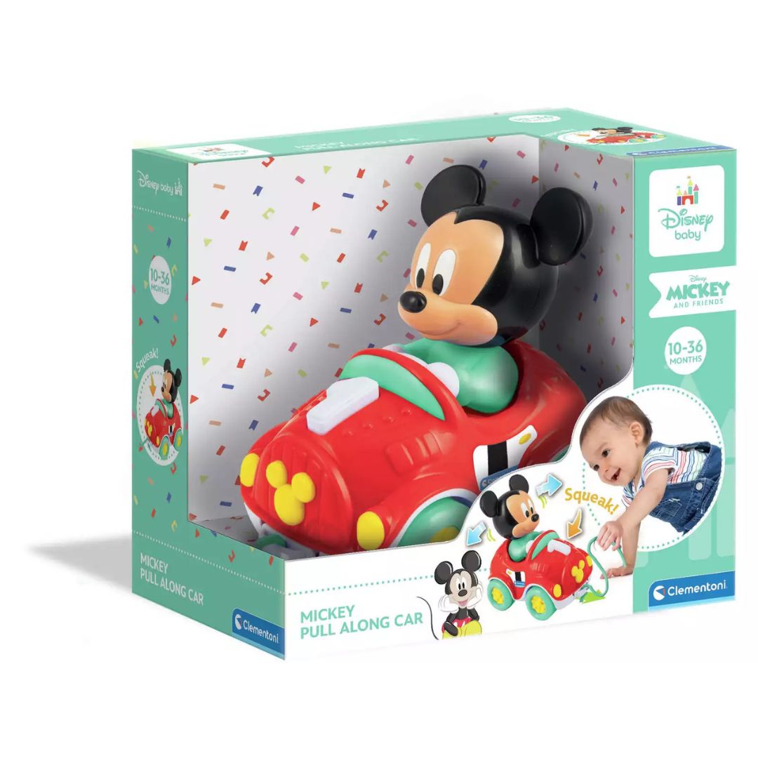 Clementoni Disney Baby Mickey Pull Along Car +10-36m