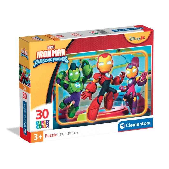Clementoni Super Color 30pcs Puzzle 3+ - Marvel - Iron Man And His Awesome Friends