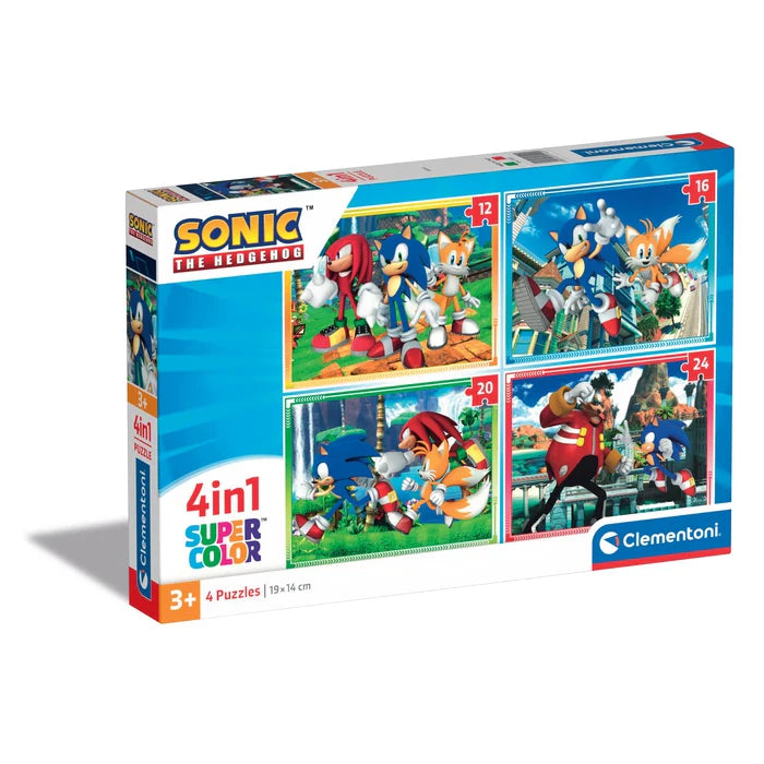 Clementoni Super Color 4 In 1 Puzzles 3+ - Sonic
