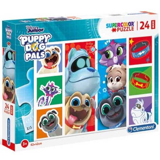 Clementoni Supercolor Puzzle Disney Junior Puppy Dog Pals 24 Maxi