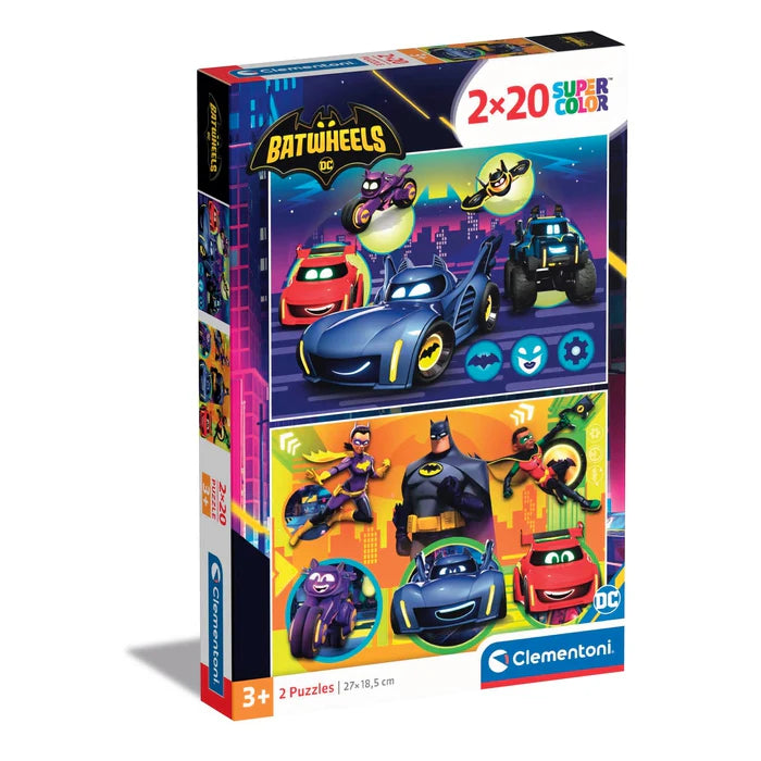 Clementoni Super Color DC 2 x 20pcs Puzzles 3+ - Batwheels