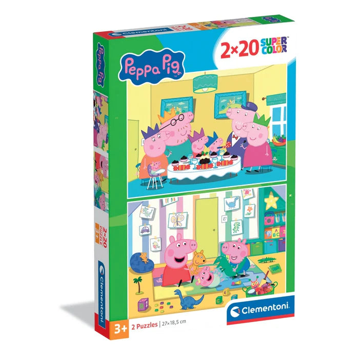 Clementoni Super Color 2 x 20pcs Puzzles 3+ - Peppa Pig