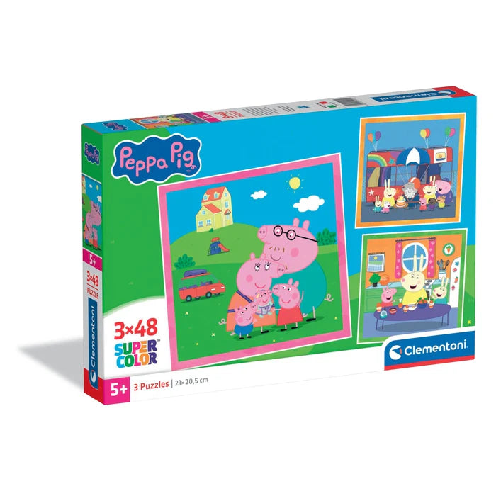 Clementoni Super Color 3 x 48pcs Puzzles 5+ - Peppa Pig