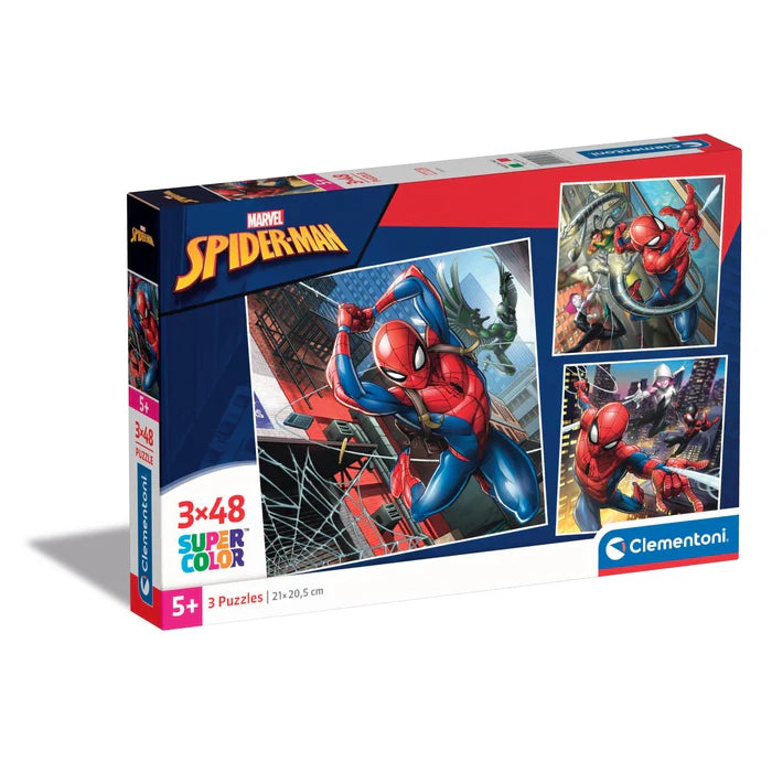 Clementoni Super Color Marvel 3 x 48pcs Puzzles 5+ - Spider-Man