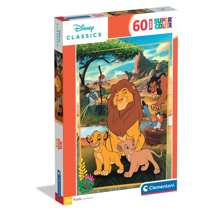 Clementoni Super Color Maxi 60pcs Puzzle 4+ - Disney Classics - The Lion King