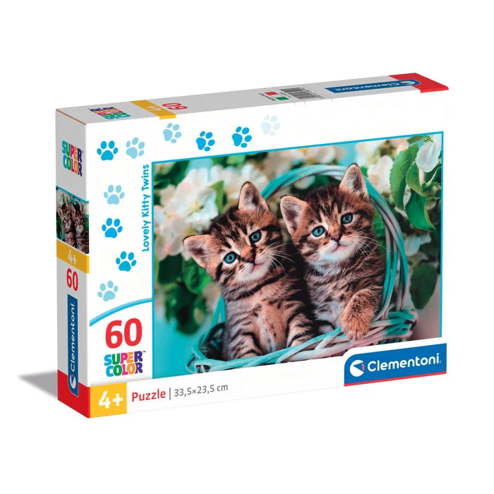 Clementoni Super Color 60pcs Puzzle 4+ - Lovely Kitty Twins