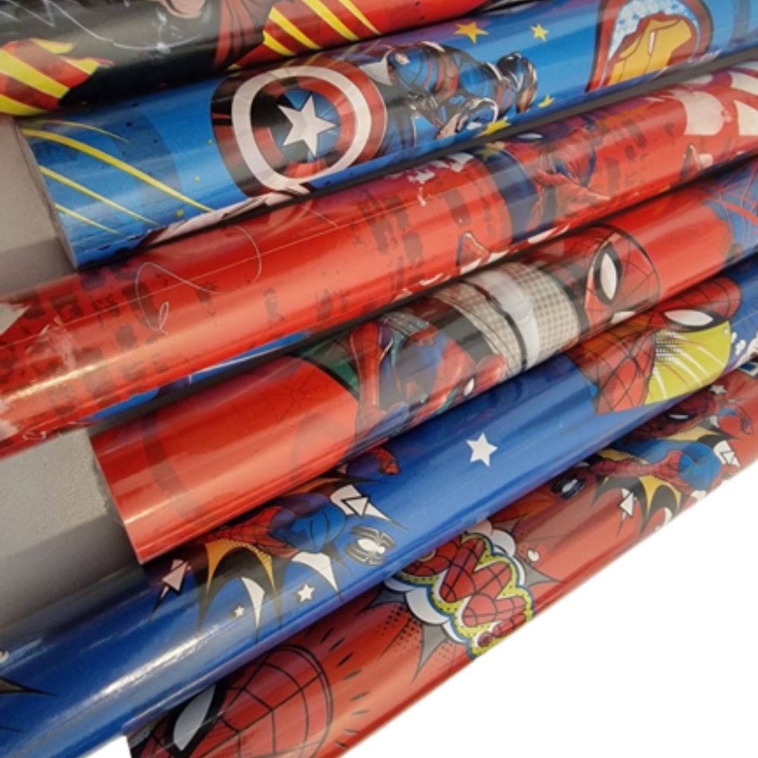 Marvel Spiderman / Avengers Gift Wrapping Paper 0.7 x 2m x 1pc Assortm