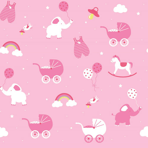 Gift Wrapping Paper 50 x 70cm Baby Girl