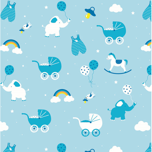 Gift Wrapping Paper 50 x 70cm Baby Boy