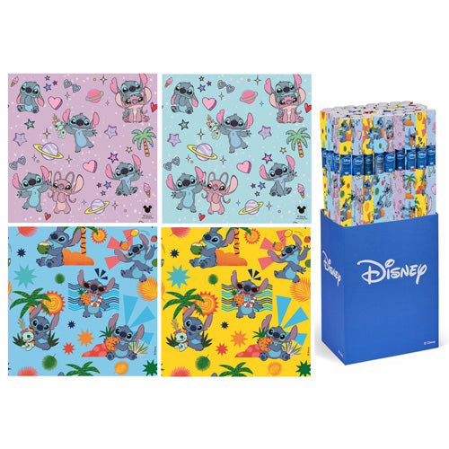Disney Gift Wrapping Paper Roll 0.7 x 2m - Stitch x 1pc Assortment