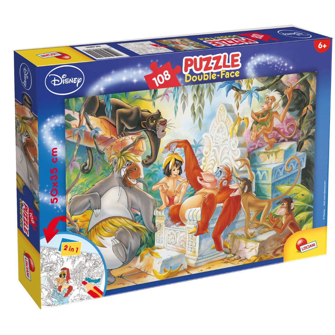 Lisciani Disney Mowgli Double-Face Puzzle Of 108pcs +6y