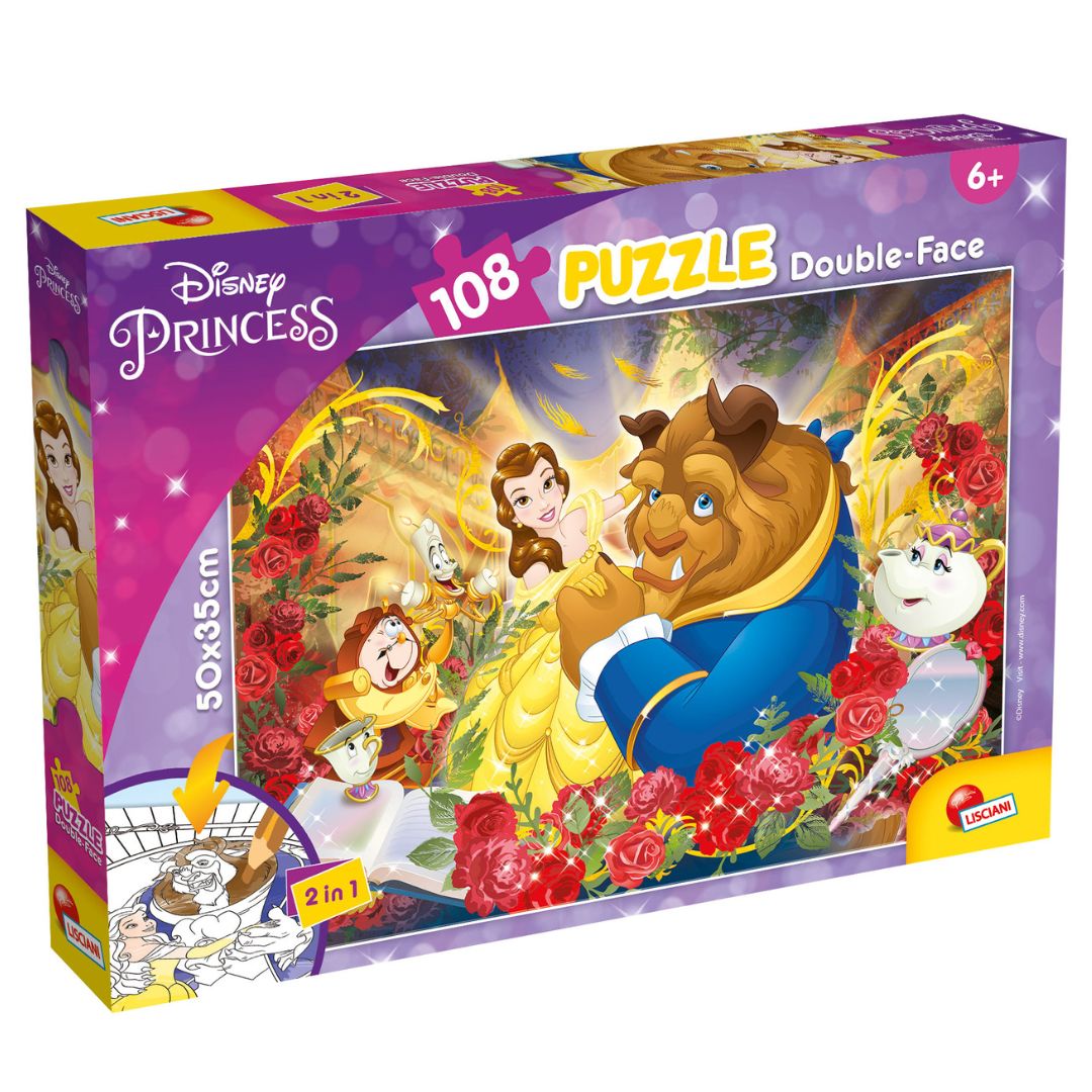 Lisciani Disney Princess Double-Face Puzzle Of 108pcs +6y Beauty And T