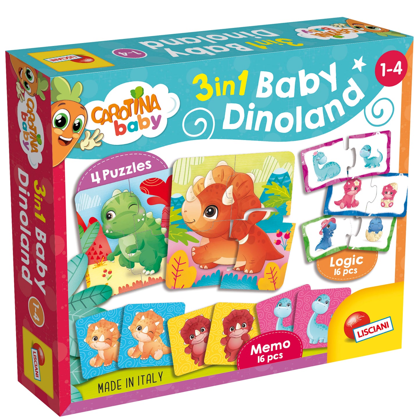 Lisciani Carotina Baby Dinoland 3 In 1 +1-4y