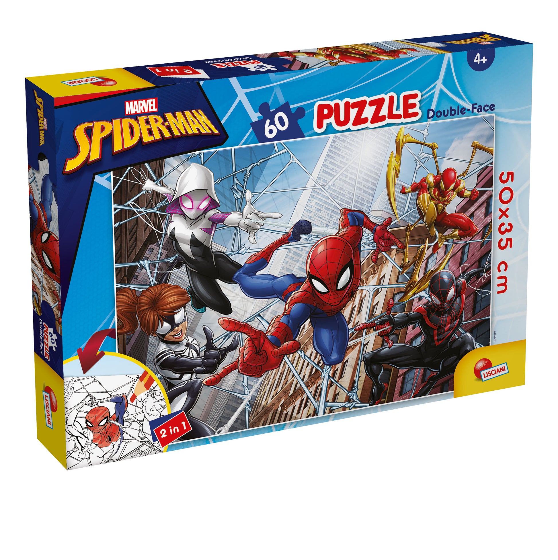 Lisciani Marvel Spider-Man Double-Face Puzzle Of 60pcs +4y