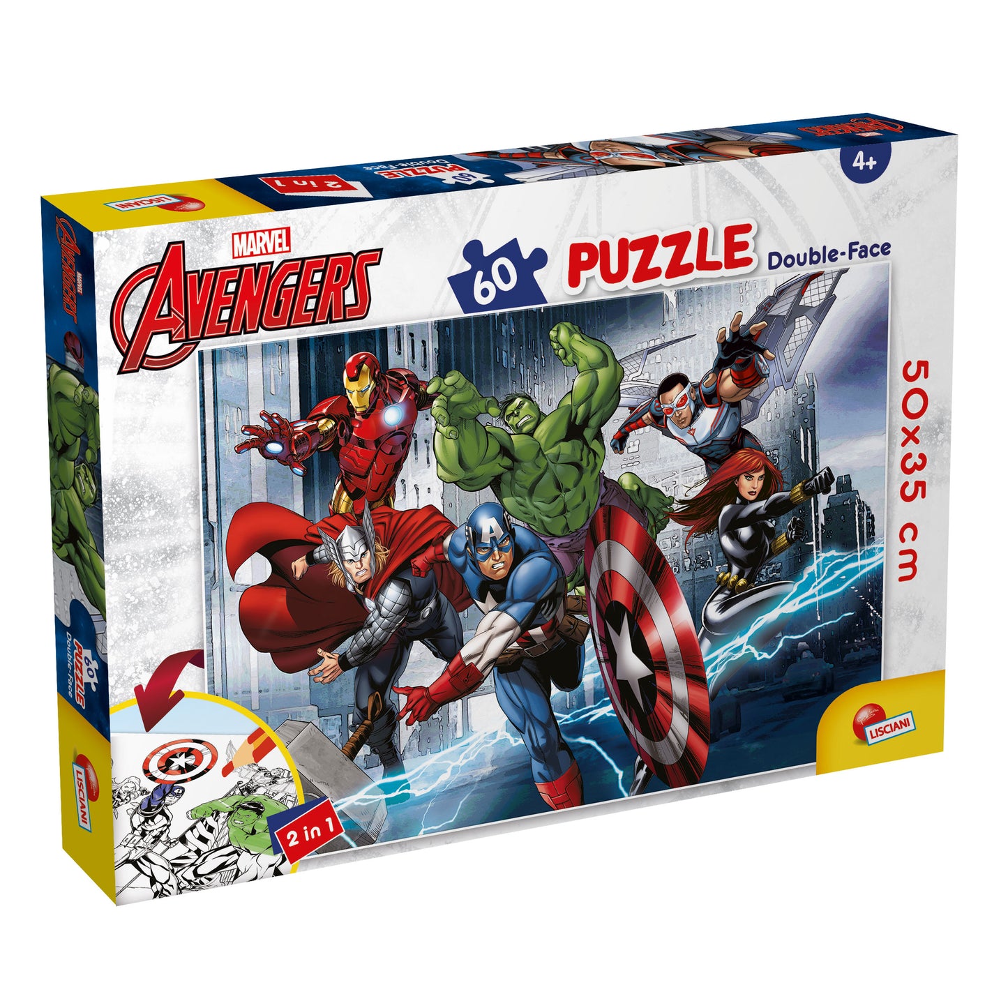 Lisciani Marvel Avengers Double-Face Puzzle Of 60pcs +4y