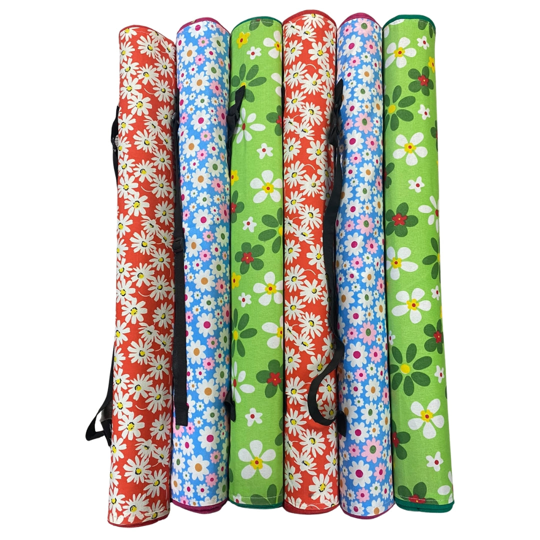 Beach Mat With Shoulder Strap - Flowers x 1pc Assortment