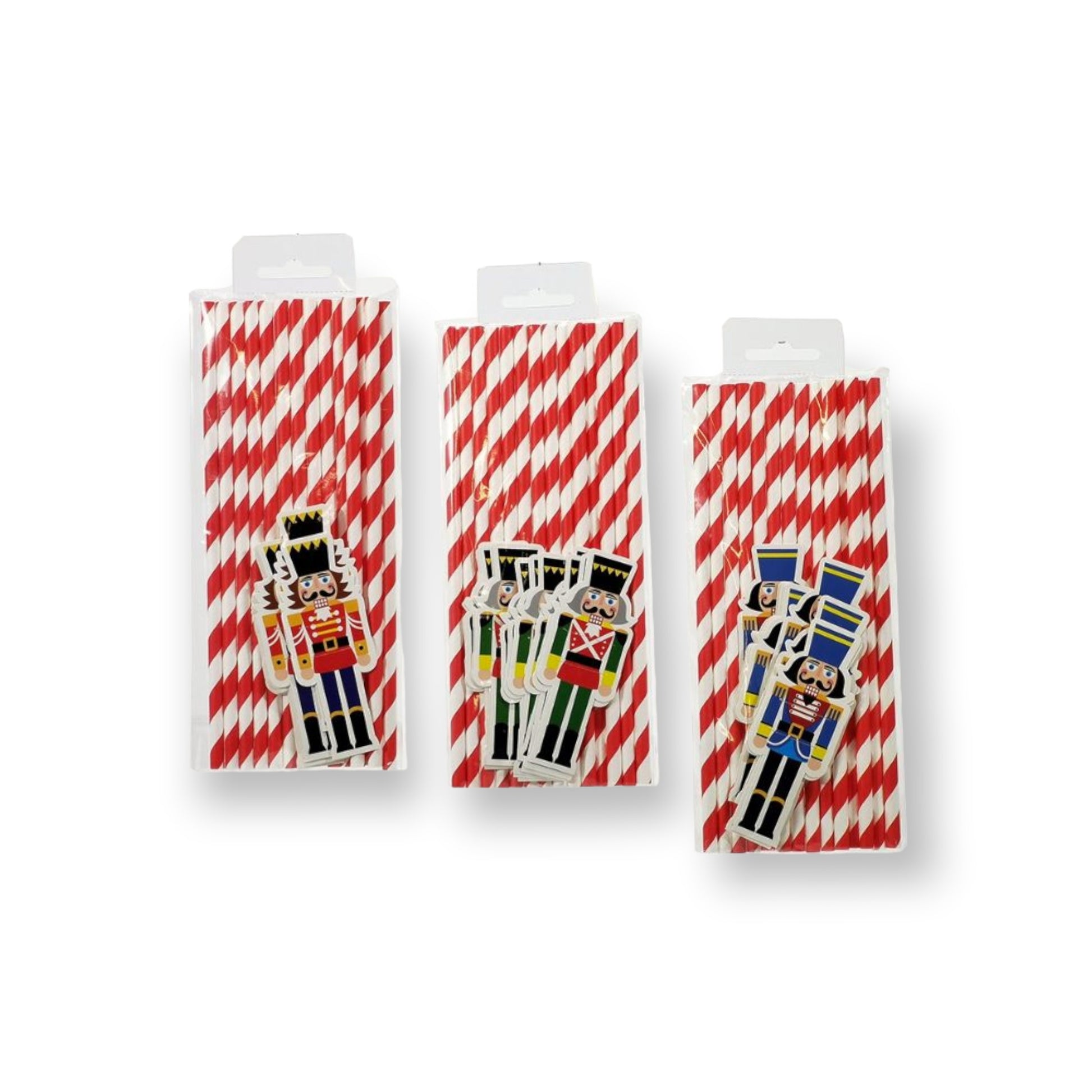 Paper Straws With Nutcracker A Pack Of 14pcs x 1pc Assortment