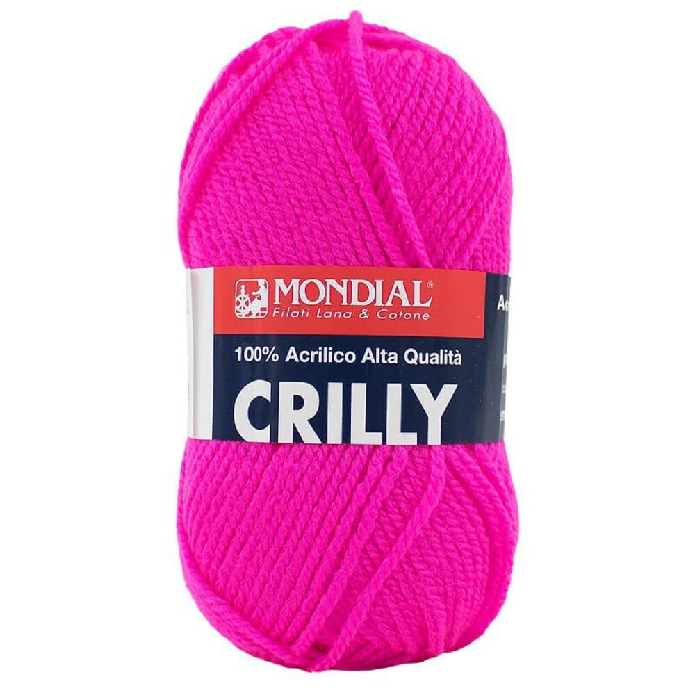 Mondial Crilly 100% Acrylic Wool - Shocking Pink