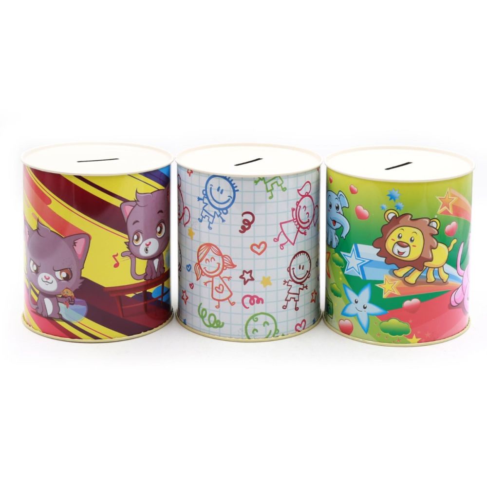 Metal Piggy Banks x 1pc Assortment