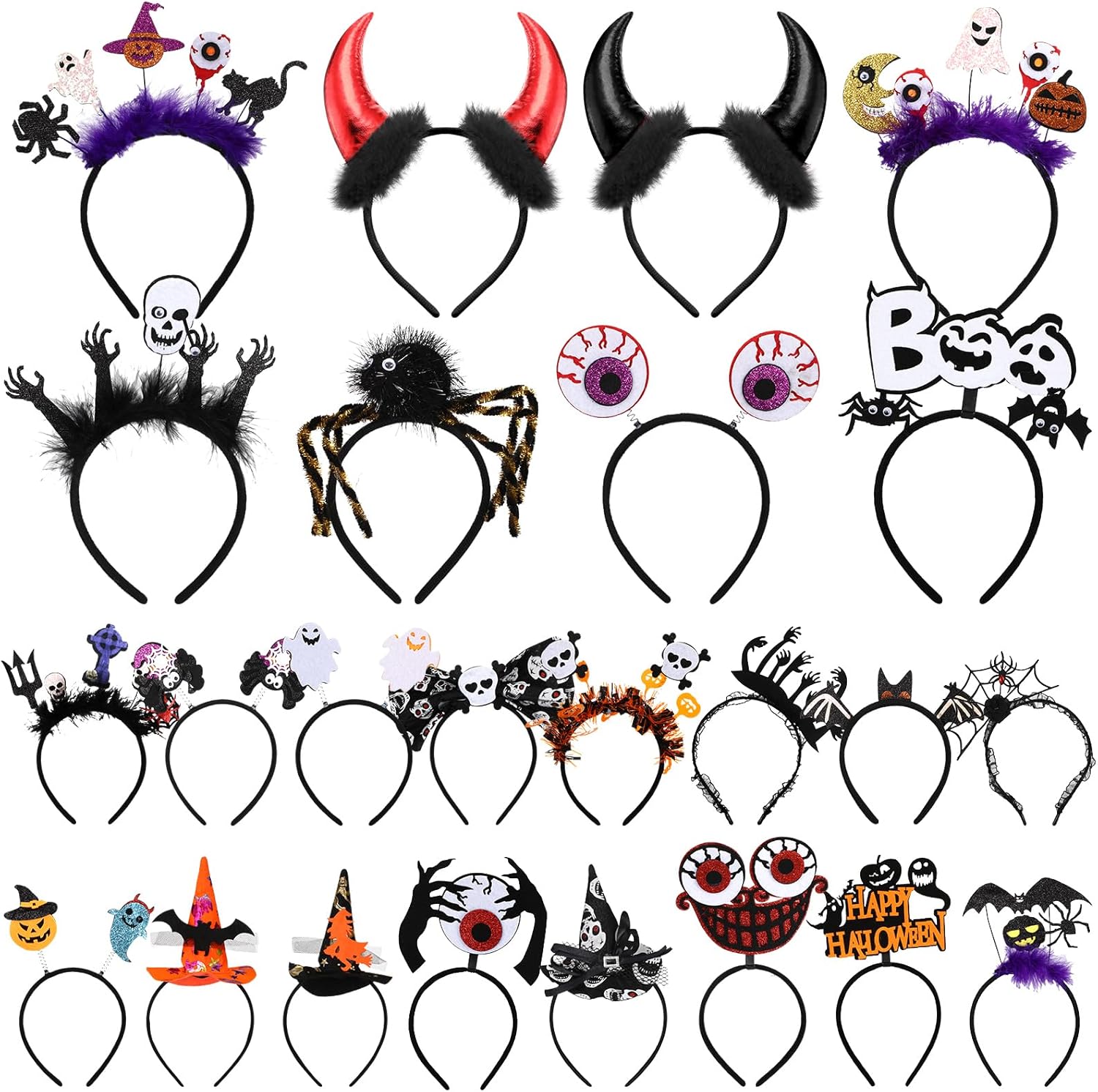 Happy Halloween - Pumpkin Headband 18cm x 1pc Assortment