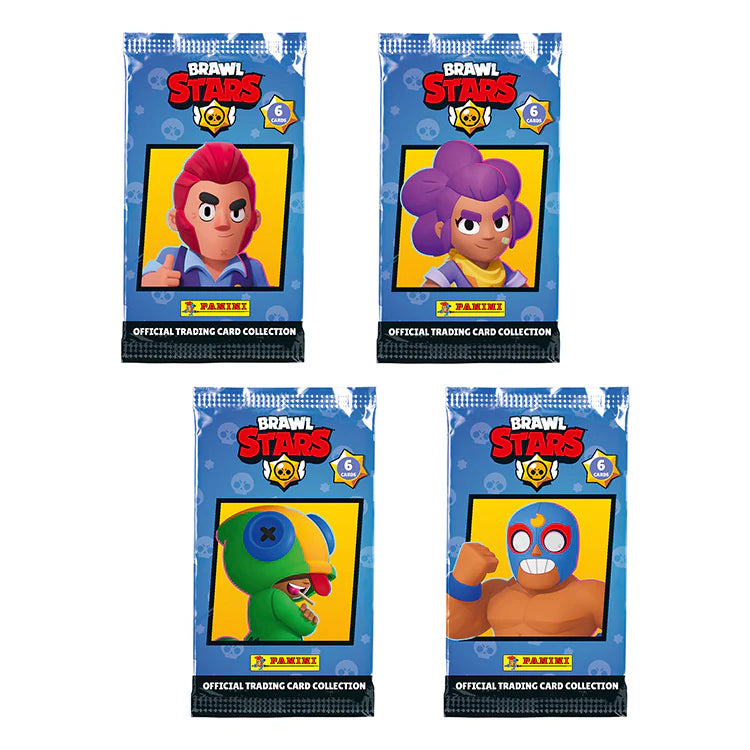 Panini Brawl Stars Trading Card Collection A Pack Of 6 Cards x 1pc Assortment