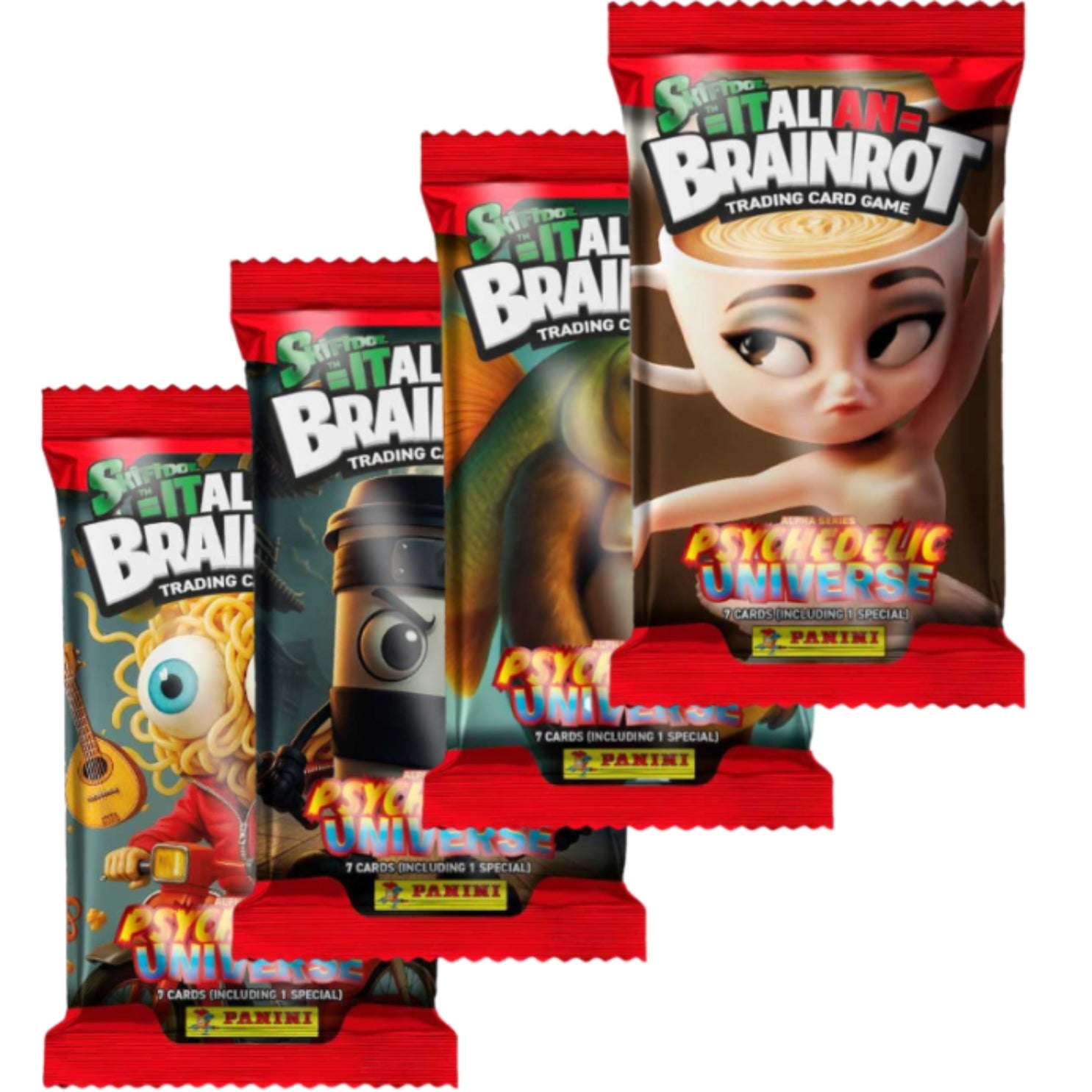 Panini Skifidol Italian Brainrot A Pack Of 7 Cards x 1pc Assortment