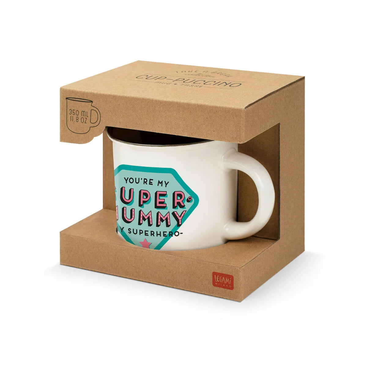 Legami Porcelain Cup Cup-Puccino 350ml - Super Mummy