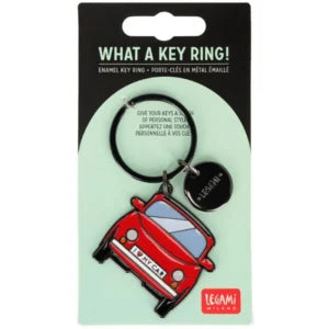 Legami Enameled metal keychain - What a Key Ring! - Car