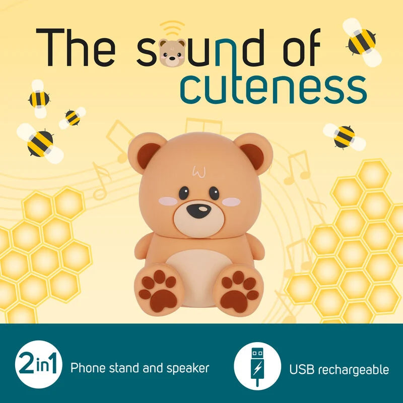 Legami The Sound Of Cuteness Wireless Speaker With Stand - Teddy Bear