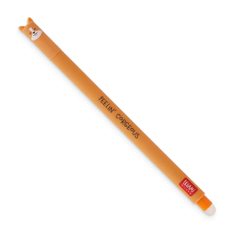 Legami Erasable Gel Pen 0.7mm Black Ink - Corgie