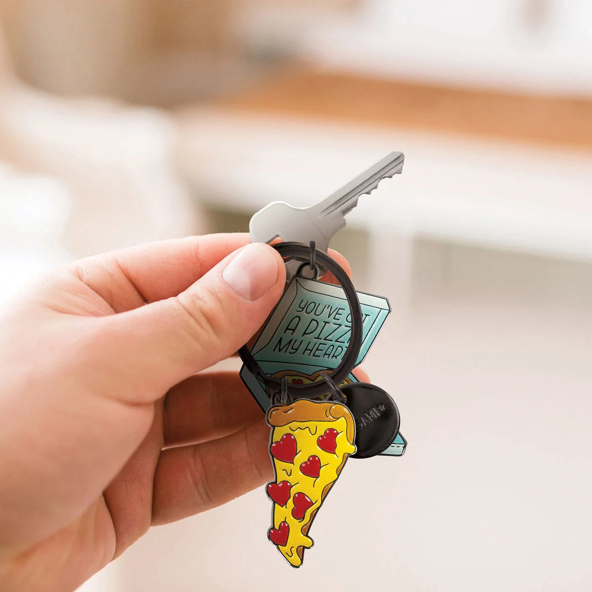 Legami Enamel Key Ring - What A Key Ring! - Pizza