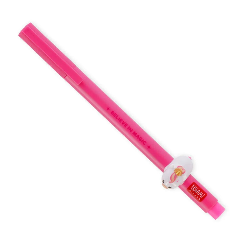 Legami Lovely Friends Gel Pen 0.5mm Neon Pink Ink - Unicorn