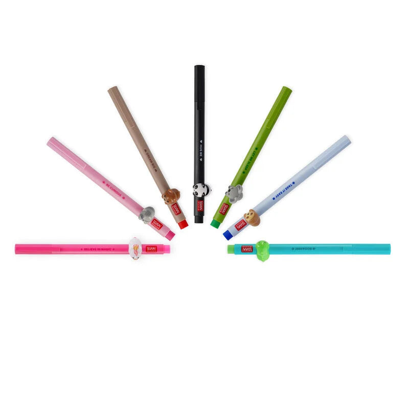 Legami Lovely Friends Gel Pen 0.5mm Neon Pink Ink - Unicorn