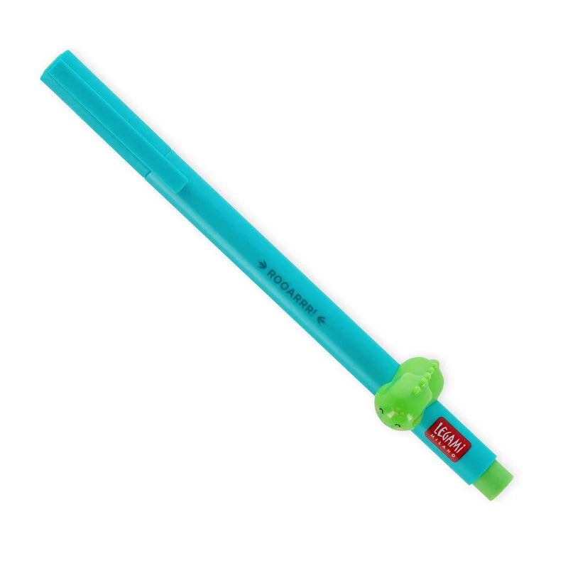 Legami Lovely Friends Gel Pen 0.5mm Neon Green Ink - Dino