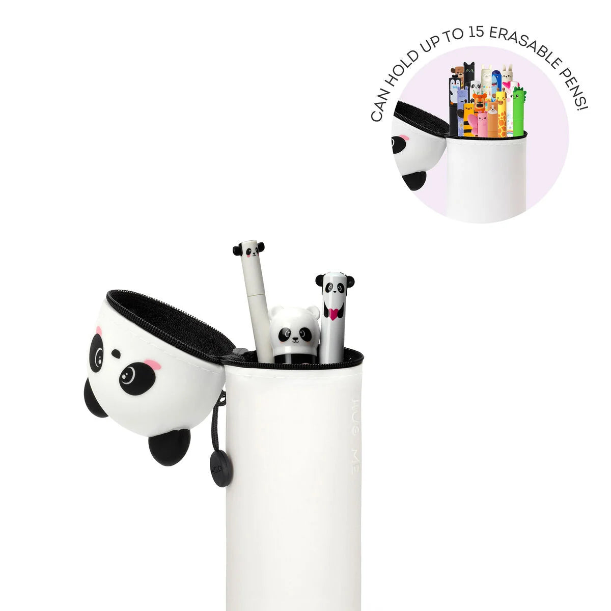 Legami 2-In-1 Silicone Pencil Case - Kawaii - Panda "Hug Me"