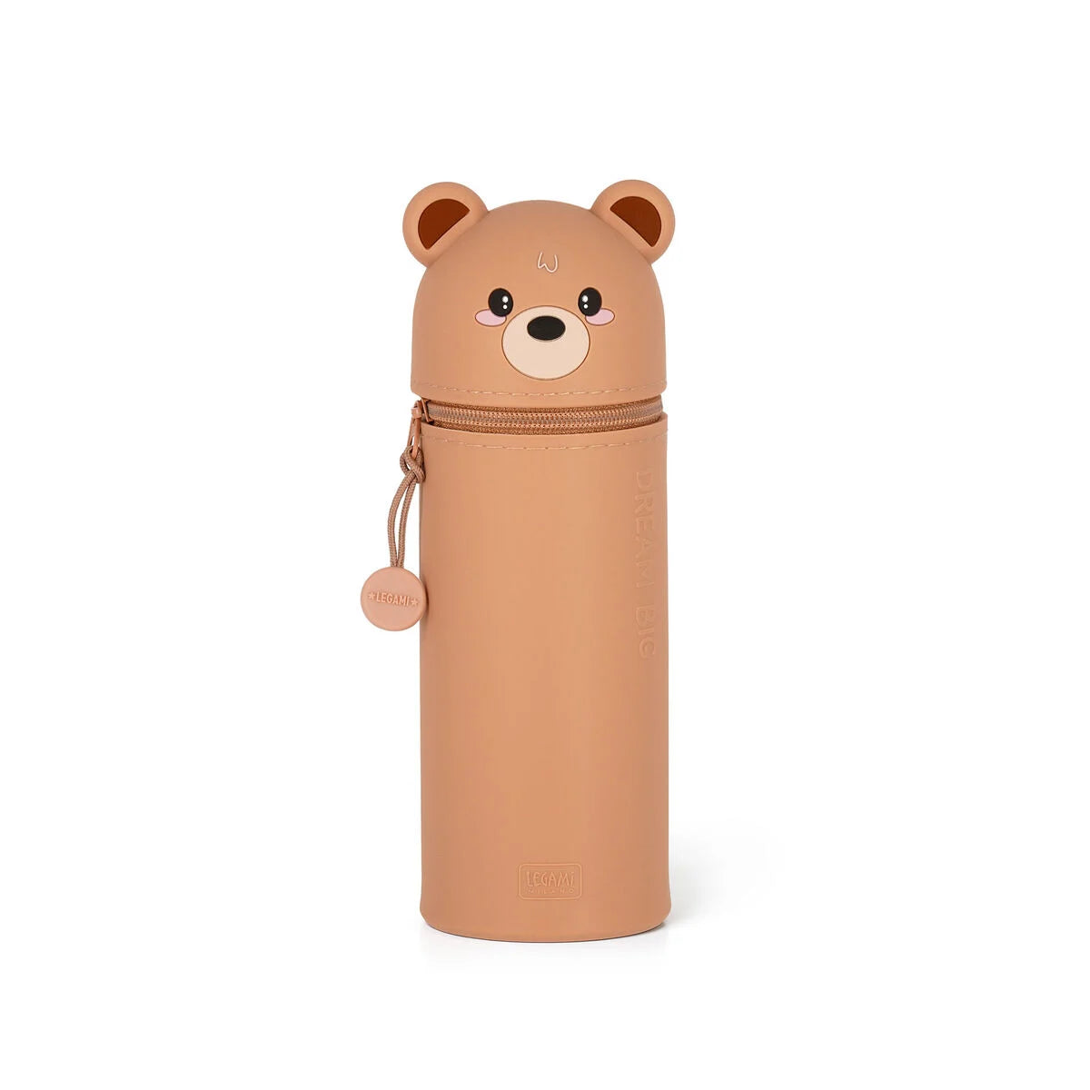 Legami 2-In-1 Silicone Pencil Case - Kawaii - Teddy Bear "Dream Big"